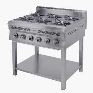 Estufa Industrial tipo Americana a Gas 6 Quemadores (90cm) | Modelo EA6 Acegas