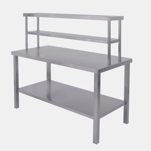 Meson en Acero Inoxidable Con Entrepaño y Estanteria | Modelo MDT2 Acegas