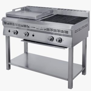 Plancha y Parrilla Industrial a Gas (120cm) | Modelo PBG120 Acegas